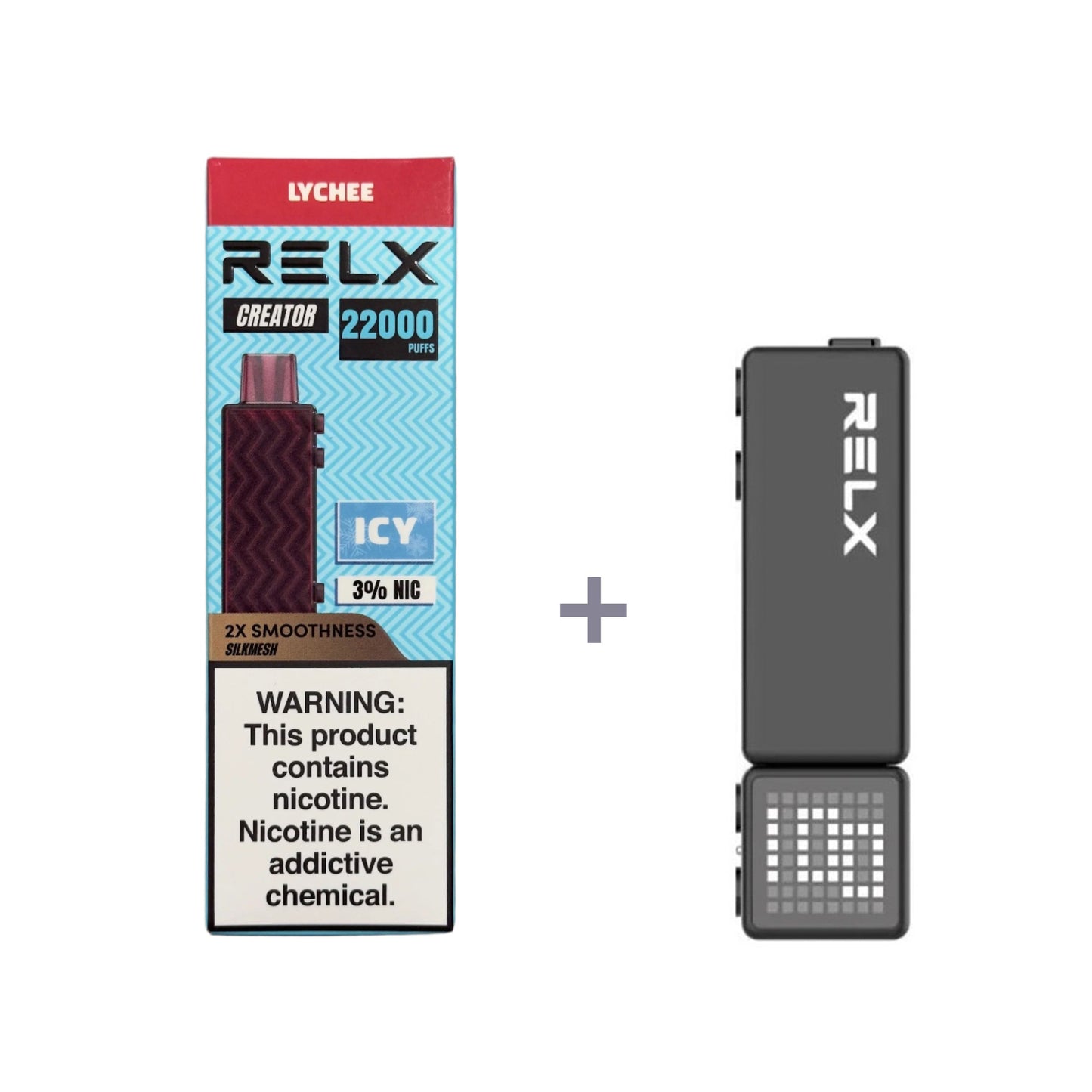 正品悦刻积木乐高套装/烟弹-多口味可选 RELX Creator Black(大容量22000口) 套装(目前发一代正品杆) 荔枝