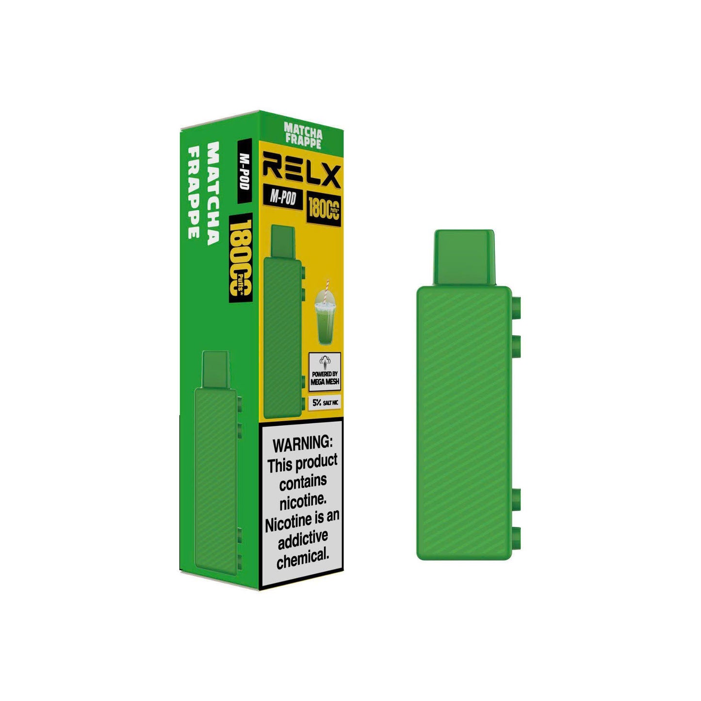正品悦刻乐高积木RELX Creator抹茶星冰乐口味Matcha Frappe(大容量18000口) 烟弹(pod)