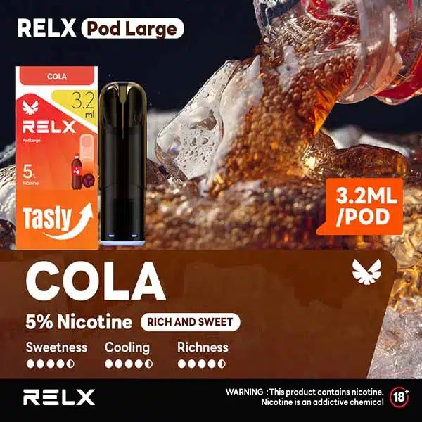 正品悦刻RELX Pod Large 3.2ml大容量版烟弹-三颗起售,多口味可选-兼容5/6/7代烟杆 可乐