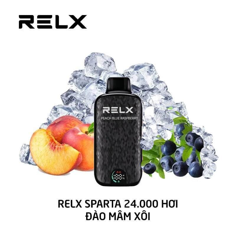 正品悦刻大黑盒斯巴达 RELX Sparta 24000口一次性电子烟-大容量混合果味/智能液晶显示屏 桃子蓝树莓