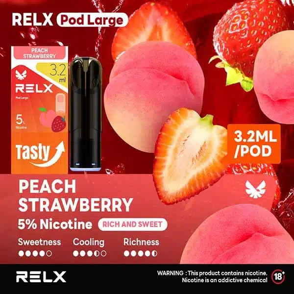 正品悦刻RELX Pod Large 3.2ml大容量版烟弹-三颗起售,多口味可选-兼容5/6/7代烟杆 桃子草莓