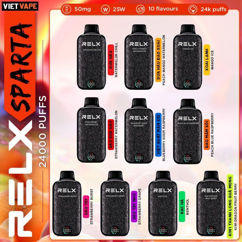 正品悦刻大黑盒斯巴达 RELX Sparta 24000口一次性电子烟-大容量混合果味/智能液晶显示屏