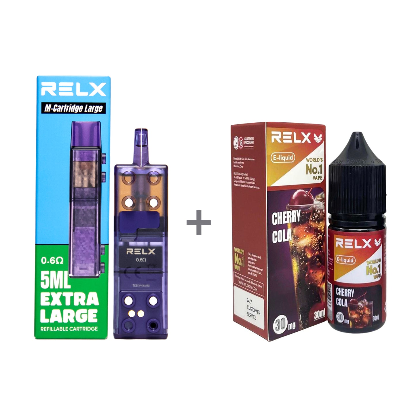 正品悦刻三代积木空弹烟油套餐(5ml容积RELX空弹+30ml正品RELX E-liquid) 套装(空弹+烟油) 樱桃可乐_3%Nic