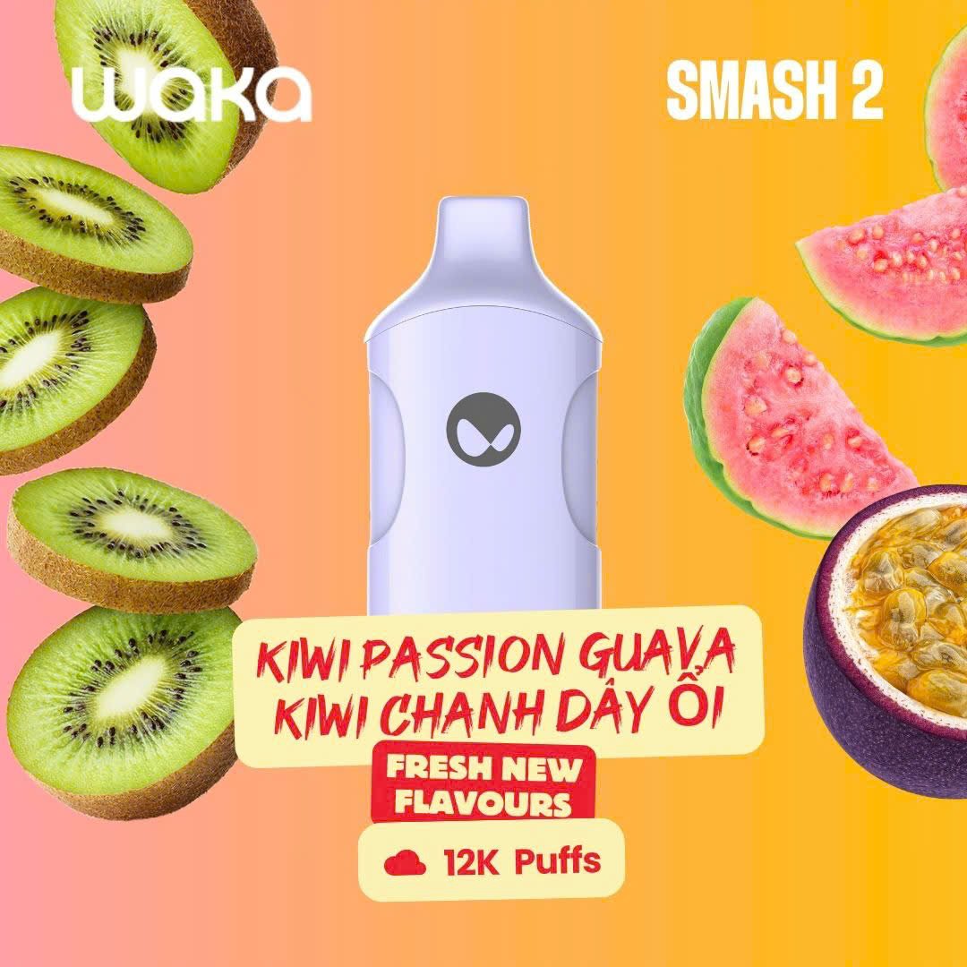 悦刻 WAKA Smash 2 一次性电子烟-12000口-多口味可选 奇异果番石榴