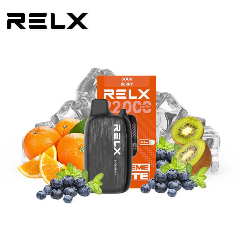 正品悦刻海外版RELX NOVA 22000口液晶屏显示一次性电子烟-多口味可选 酸果莓(奇异果 柠檬 蓝莓)