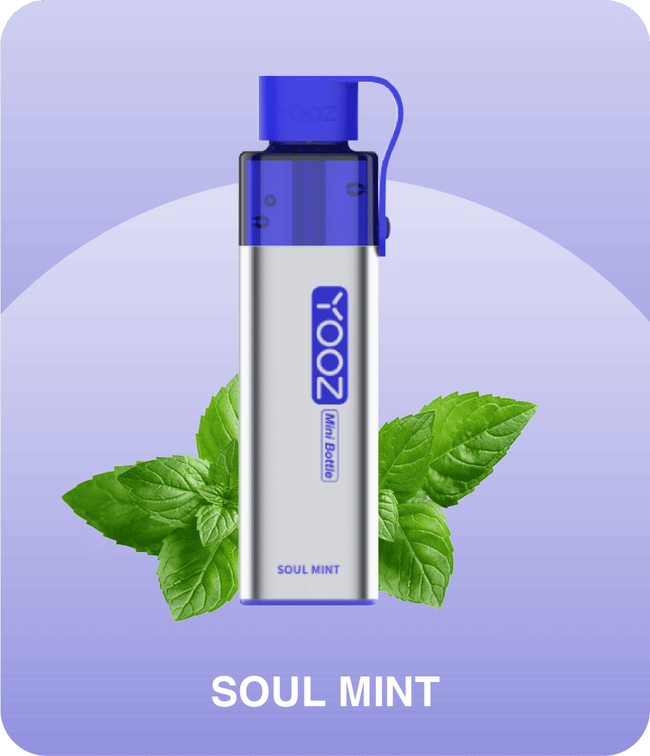 正品柚子迷你小酒瓶 YOOZ Mini Bottle大烟雾4000口食品级硅胶嘴套一次性电子烟-多口味可选 灵魂薄荷