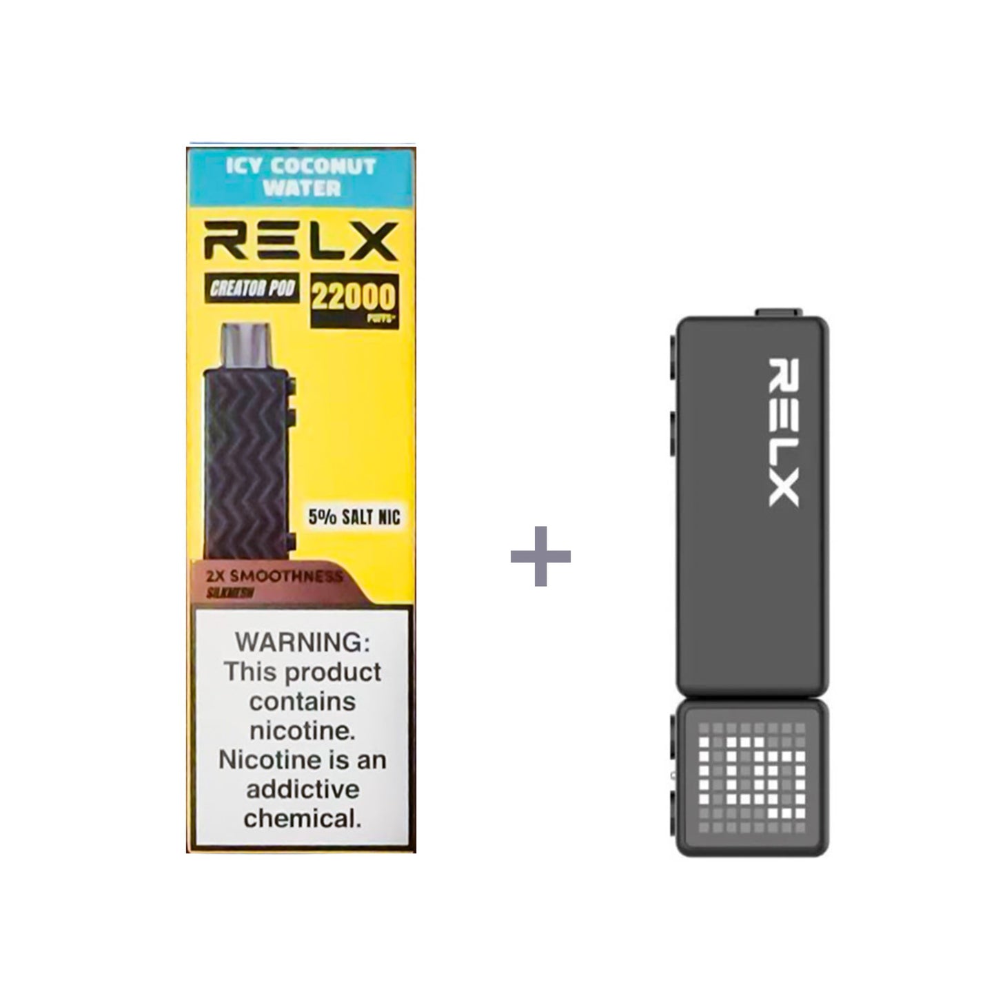 正品悦刻积木乐高套装/烟弹-多口味可选 RELX Creator Black(大容量22000口) 套装(目前发一代正品杆) 椰子水