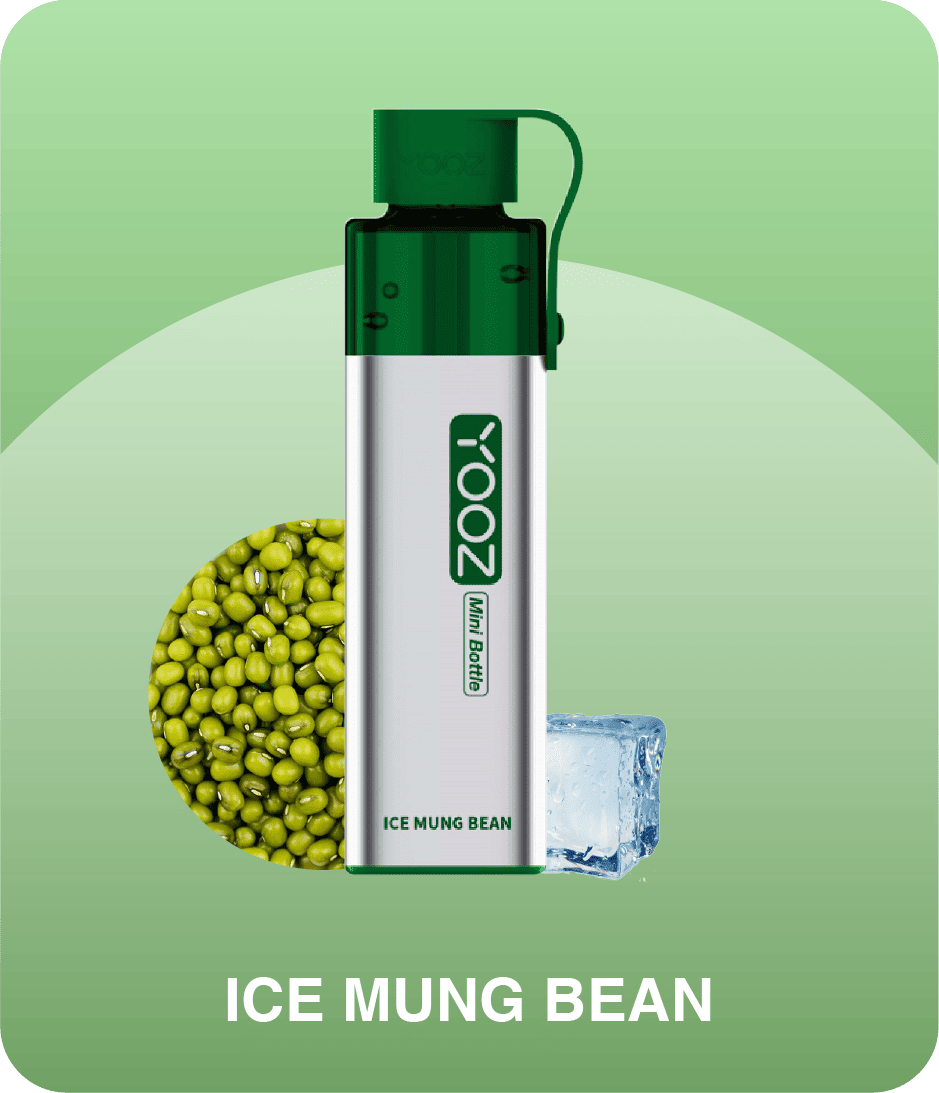 正品柚子迷你小酒瓶 YOOZ Mini Bottle大烟雾4000口食品级硅胶嘴套一次性电子烟-多口味可选 绿豆冰