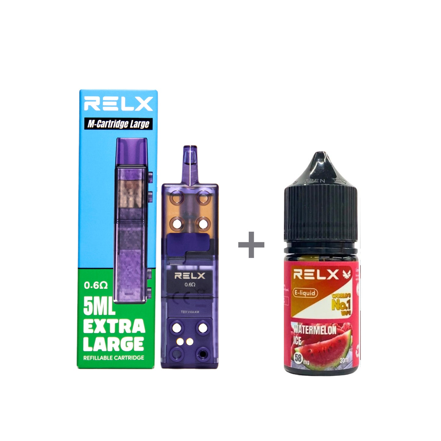 正品悦刻三代积木空弹烟油套餐(5ml容积RELX空弹+30ml正品RELX E-liquid) 套装(空弹+烟油) 西瓜_5%Nic