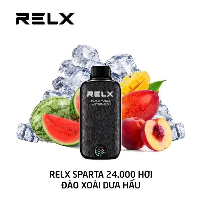 正品悦刻大黑盒斯巴达 RELX Sparta 24000口一次性电子烟-大容量混合果味/智能液晶显示屏 桃子芒果西瓜
