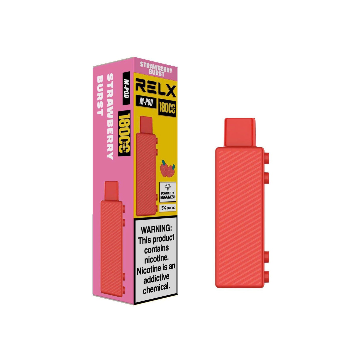 正品悦刻乐高积木RELX Creator草莓口味Strawberry (大容量18000口) 烟弹(pod)