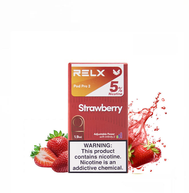 正品悦刻RELX外贸弹5%尼古丁草莓(Strawberry)口味-单颗装三颗起售