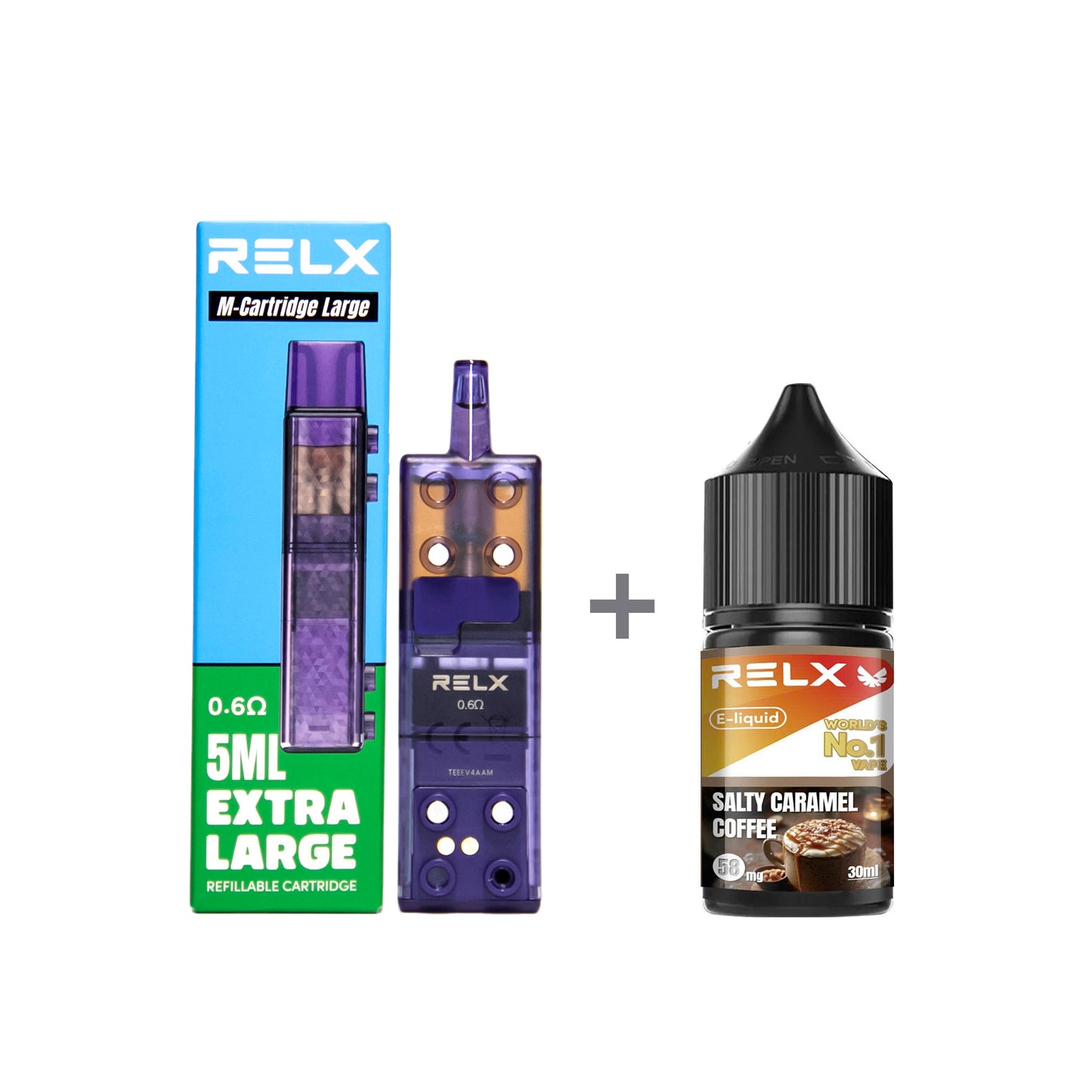 正品悦刻三代积木空弹烟油套餐(5ml容积RELX空弹+30ml正品RELX E-liquid)