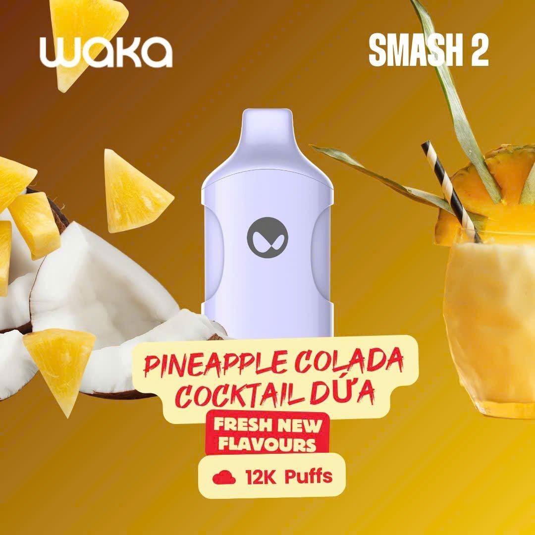 悦刻 WAKA Smash 2 一次性电子烟-12000口-多口味可选 菠萝椰子鸡尾酒