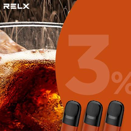 悦刻Relx 4/5代烟弹(三颗装) 可乐(国标/海外四五六代杆子可通用)