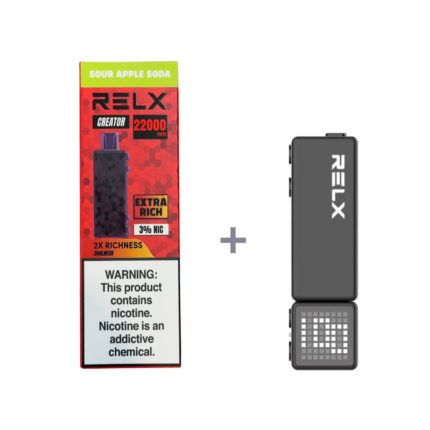 正品悦刻积木乐高套装/烟弹-多口味可选 RELX Creator Black(大容量22000口) 套装(目前发一代正品杆) 苹果汽水