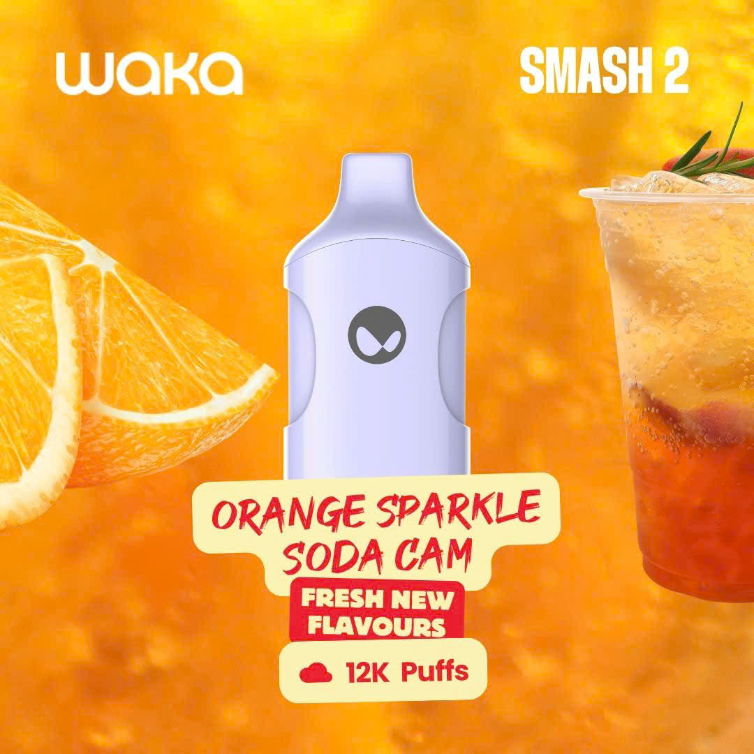 悦刻 WAKA Smash 2 一次性电子烟-12000口-多口味可选 橙子气泡水