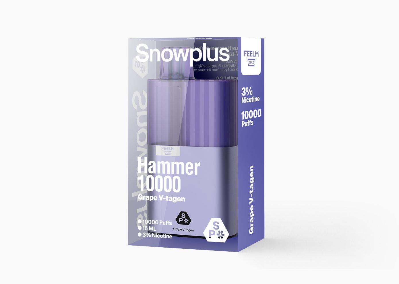 雪加大板砖Snowplus Hammer 10000口 正品海外版 一次性16ml大容量-多口味可选 葡萄乳酸菌