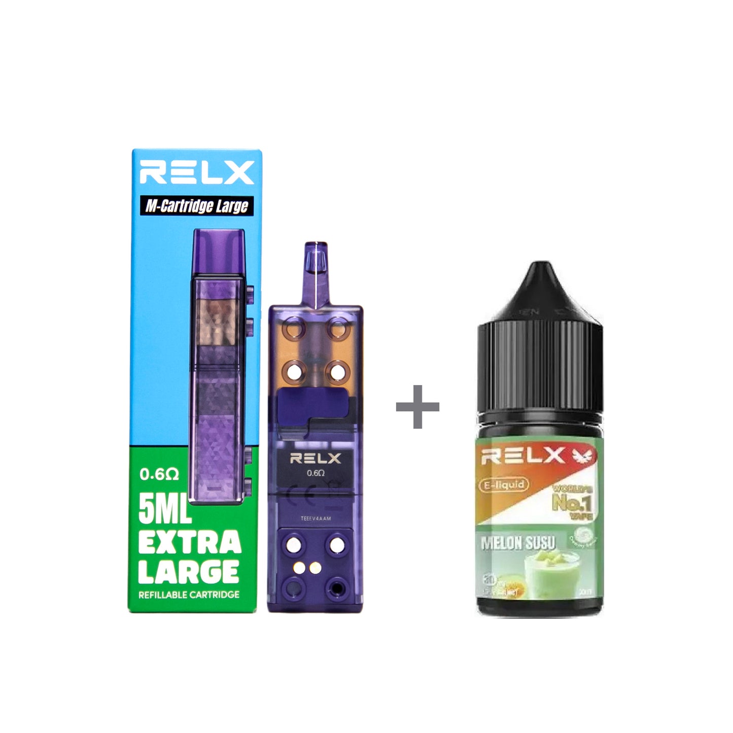 正品悦刻三代积木空弹烟油套餐(5ml容积RELX空弹+30ml正品RELX E-liquid) 套装(空弹+烟油) 蜜瓜_3%Nic