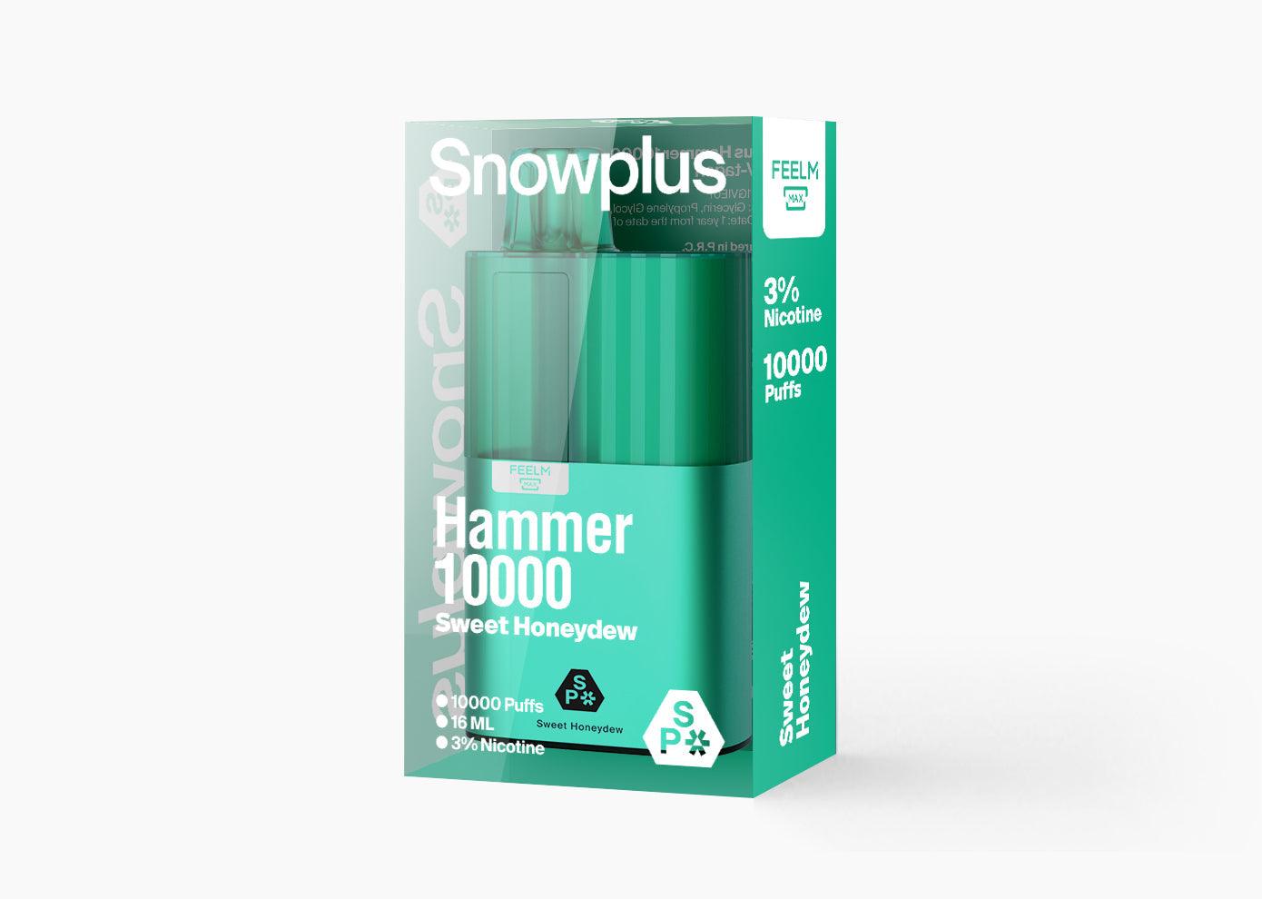 雪加大板砖Snowplus Hammer 10000口 正品海外版 一次性16ml大容量-多口味可选 绿宝甜瓜