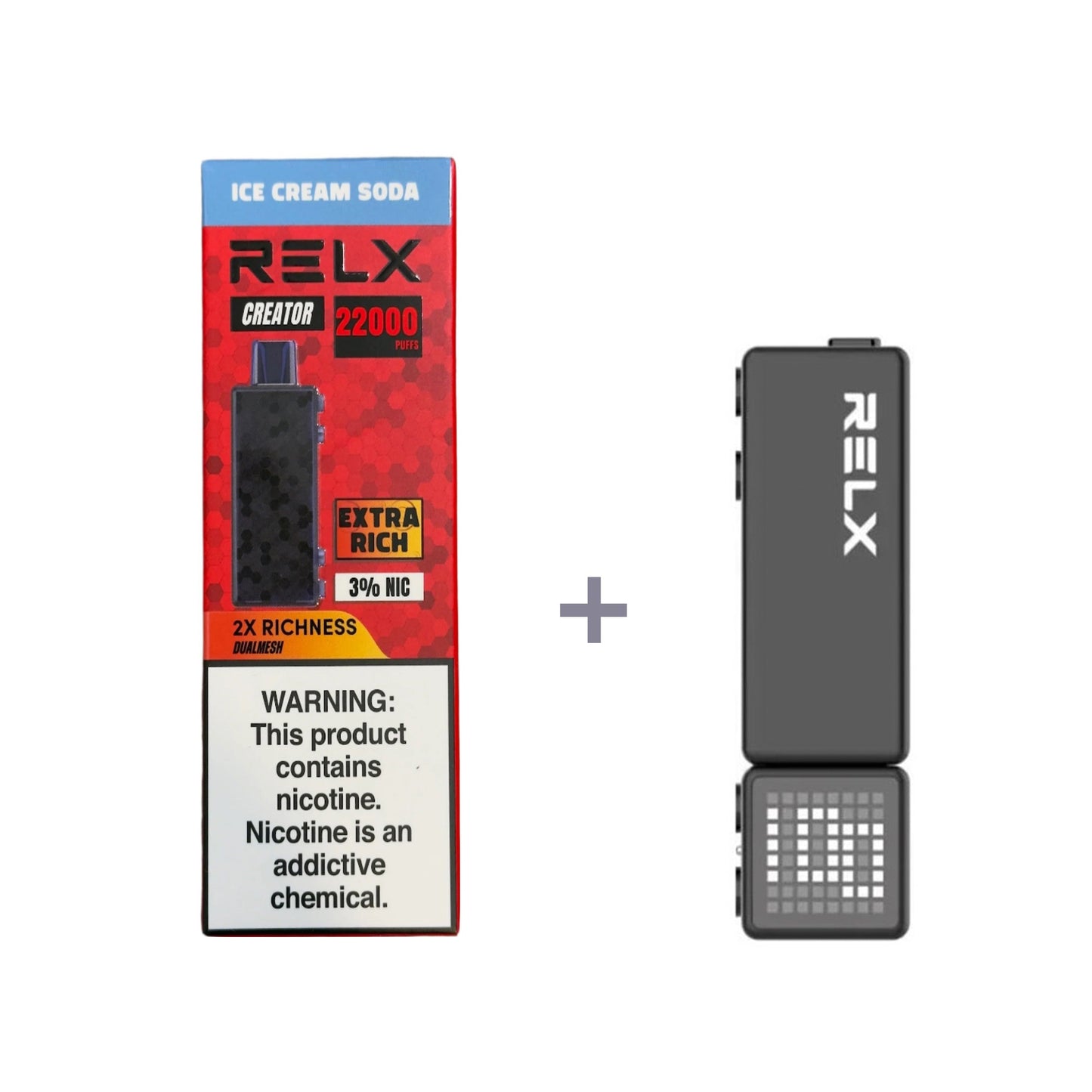 正品悦刻积木乐高套装/烟弹-多口味可选 RELX Creator Black(大容量22000口) 套装(目前发一代正品杆) 冰淇淋苏打