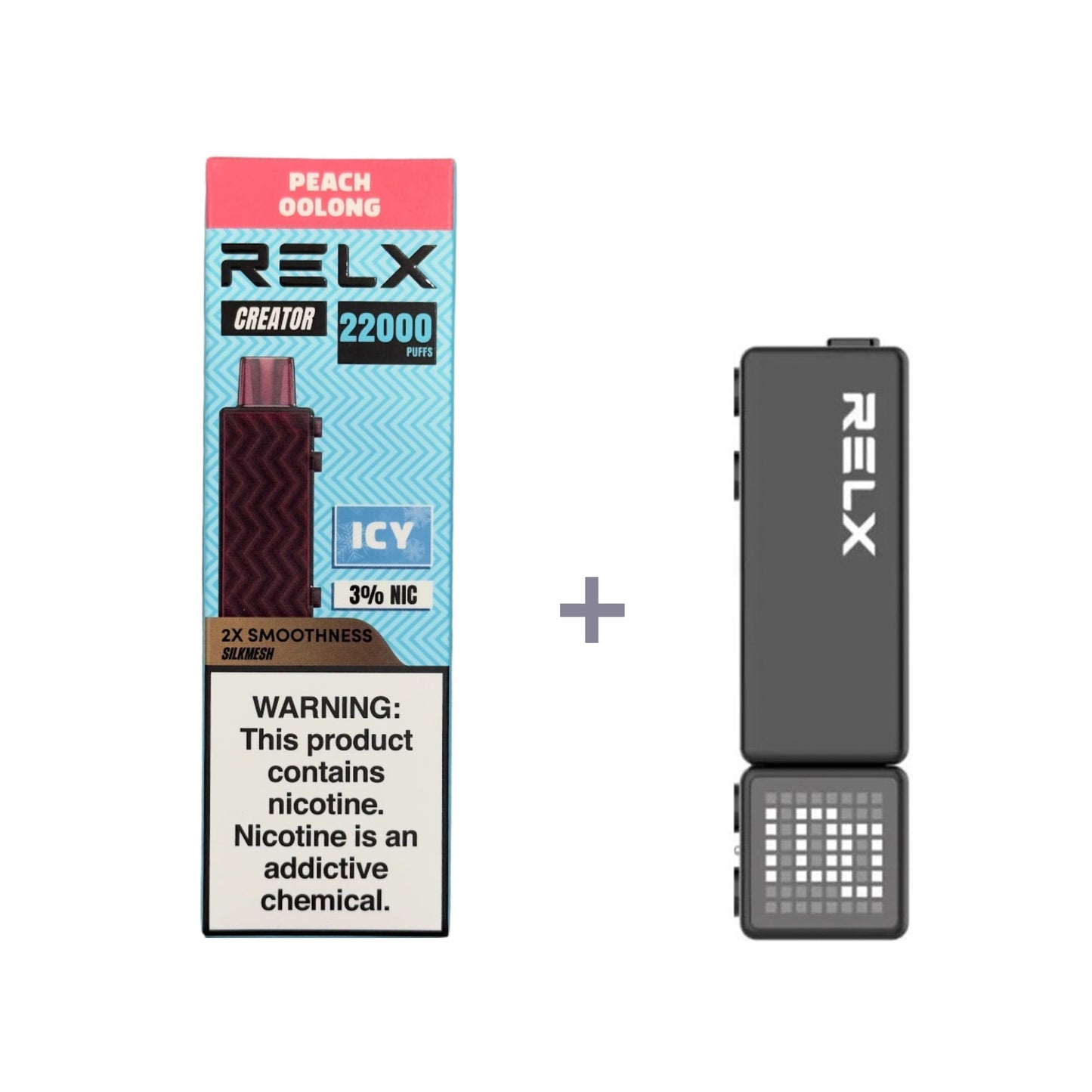 正品悦刻积木乐高套装/烟弹-多口味可选 RELX Creator Black(大容量22000口) 套装(目前发一代正品杆) 桃子乌龙