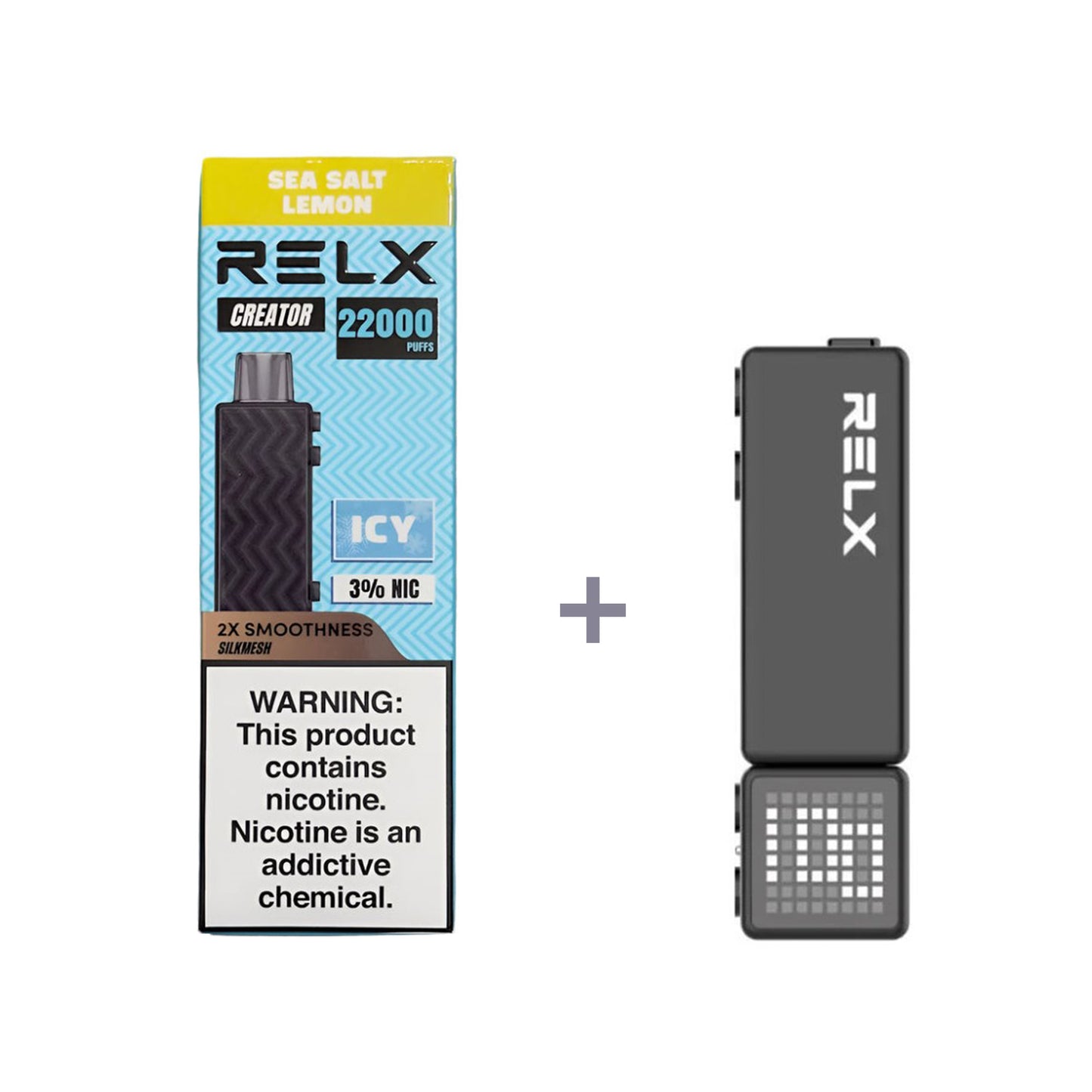 正品悦刻积木乐高套装/烟弹-多口味可选 RELX Creator Black(大容量22000口) 套装(目前发一代正品杆) 海盐柠檬