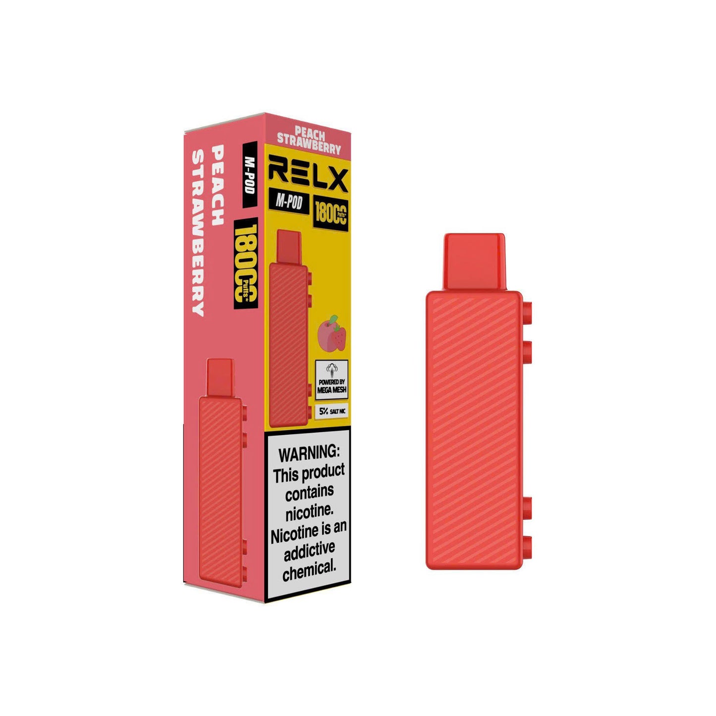 正品悦刻乐高积木RELX Creator水蜜桃草莓口味Peach Strawberry (大容量18000口) 烟弹(pod)