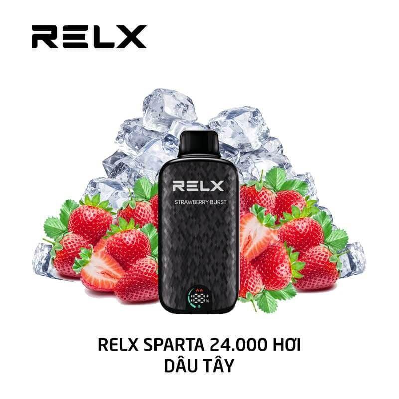 正品悦刻大黑盒斯巴达 RELX Sparta 24000口一次性电子烟-大容量混合果味/智能液晶显示屏 草莓