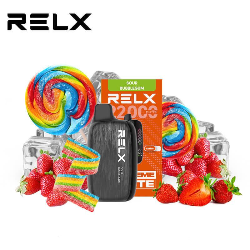 正品悦刻海外版RELX NOVA 22000口液晶屏显示一次性电子烟-多口味可选 酸泡泡糖