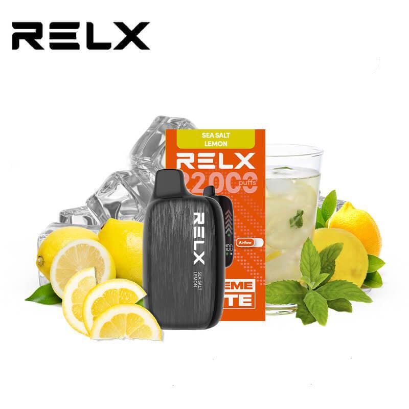 正品悦刻海外版RELX NOVA 22000口液晶屏显示一次性电子烟-多口味可选 海盐柠檬