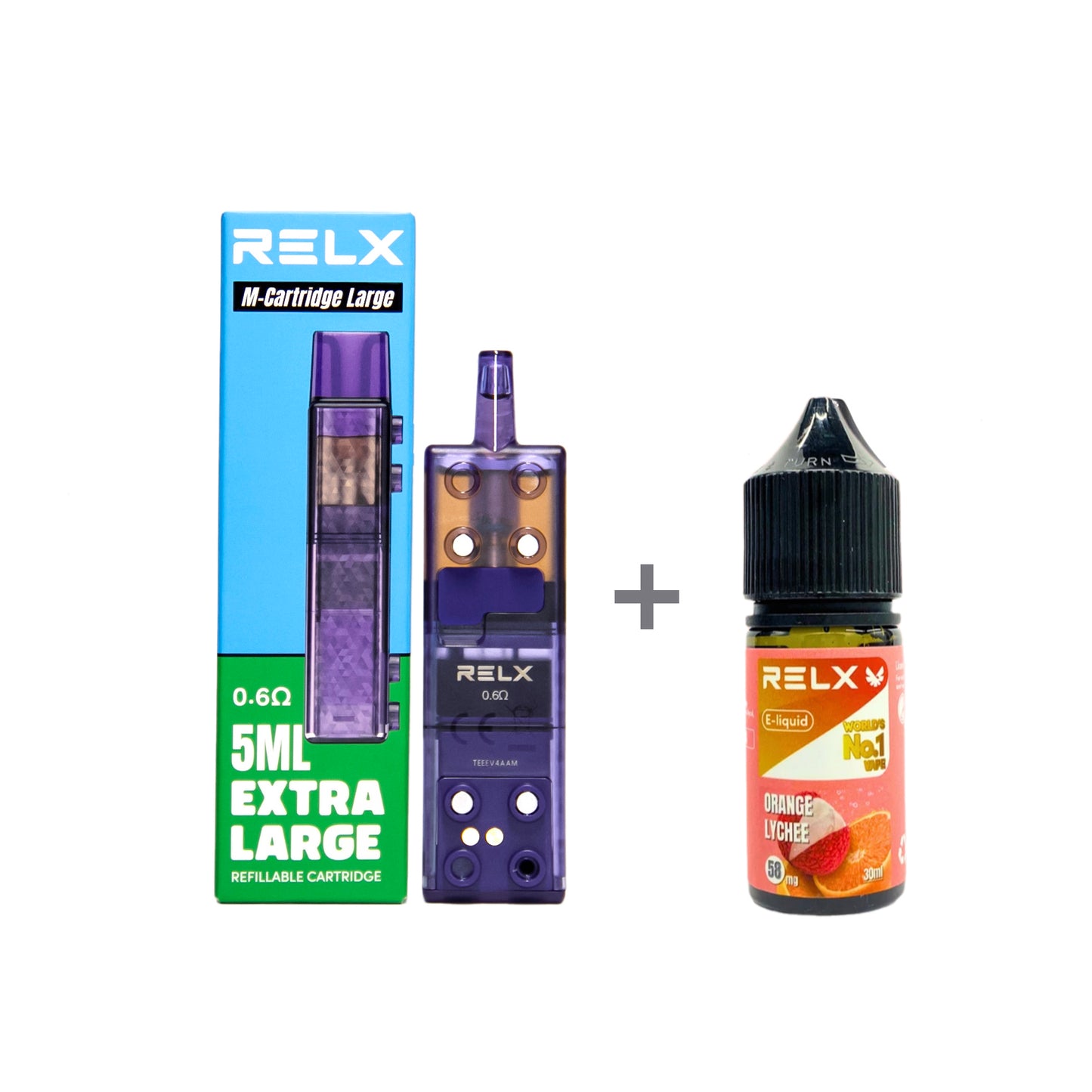 正品悦刻三代积木空弹烟油套餐(5ml容积RELX空弹+30ml正品RELX E-liquid) 套装(空弹+烟油) 橙子荔枝_5%Nic