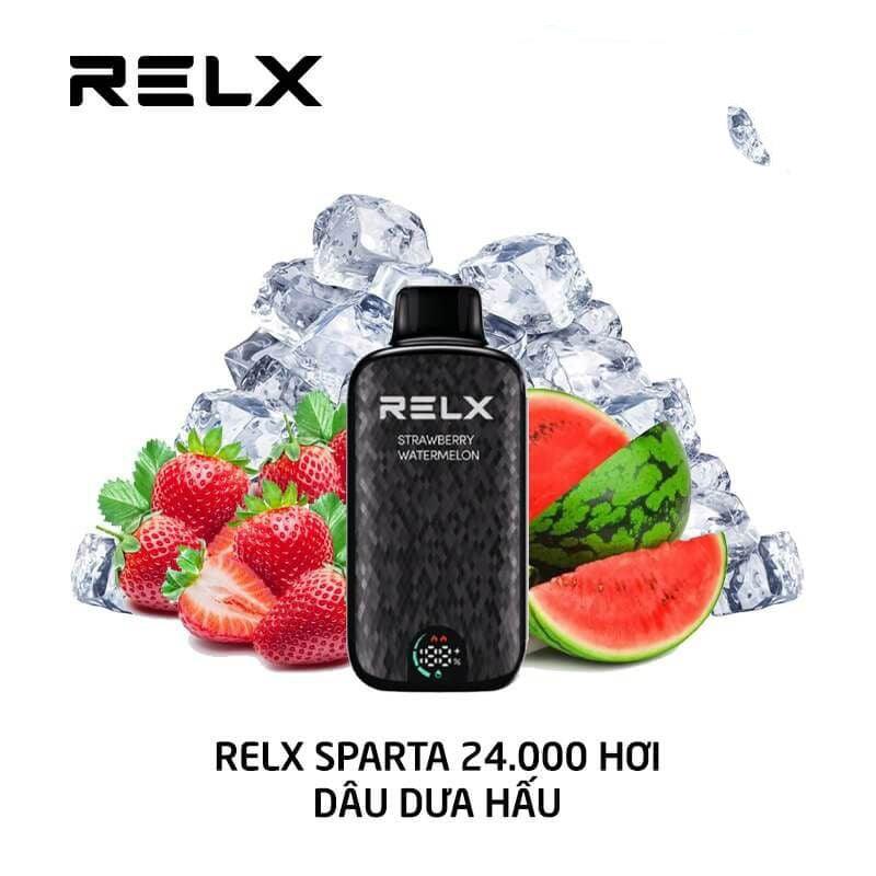 正品悦刻大黑盒斯巴达 RELX Sparta 24000口一次性电子烟-大容量混合果味/智能液晶显示屏 草莓西瓜
