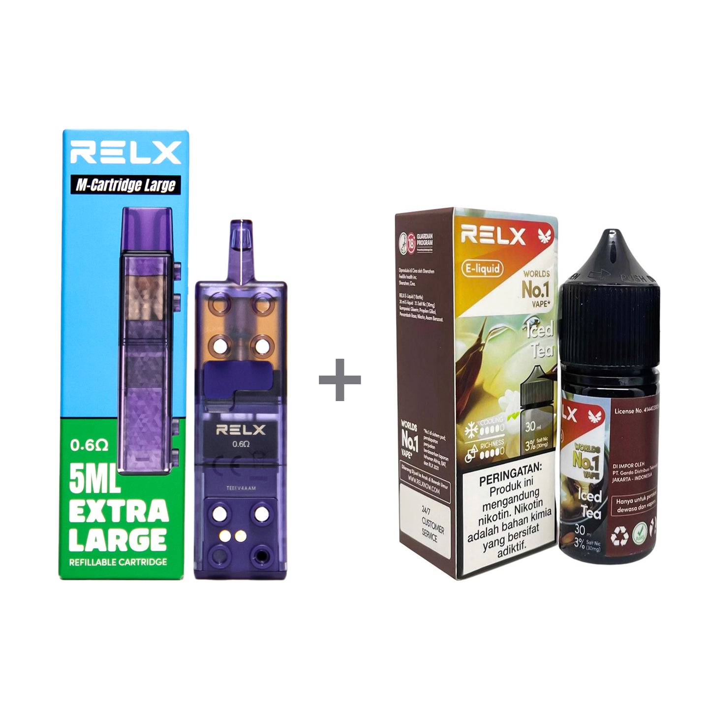 正品悦刻三代积木空弹烟油套餐(5ml容积RELX空弹+30ml正品RELX E-liquid) 套装(空弹+烟油) 冰茶_3%Nic