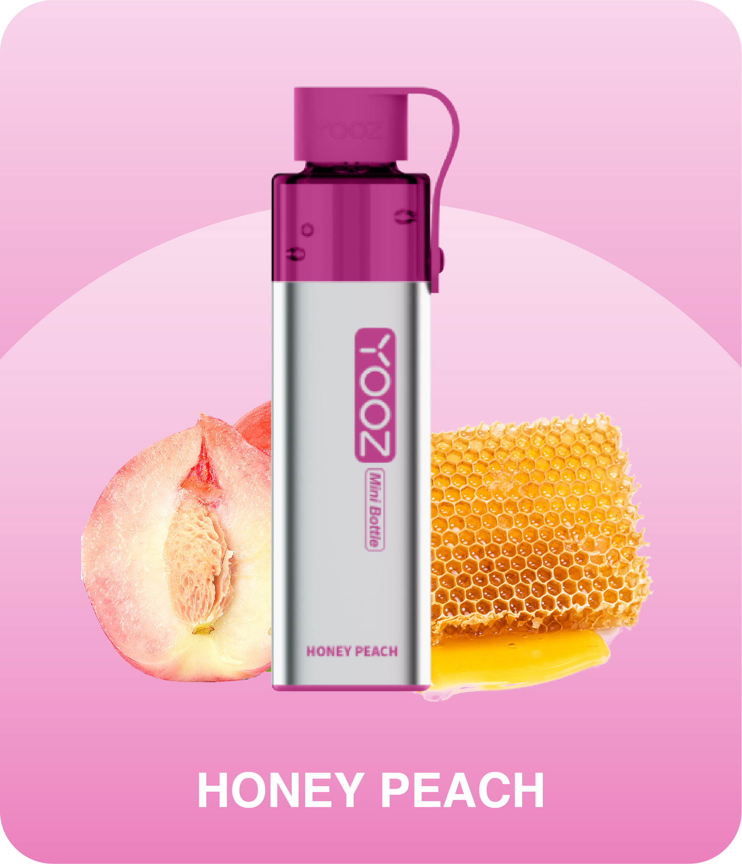 正品柚子迷你小酒瓶 YOOZ Mini Bottle大烟雾4000口食品级硅胶嘴套一次性电子烟-多口味可选 水蜜桃