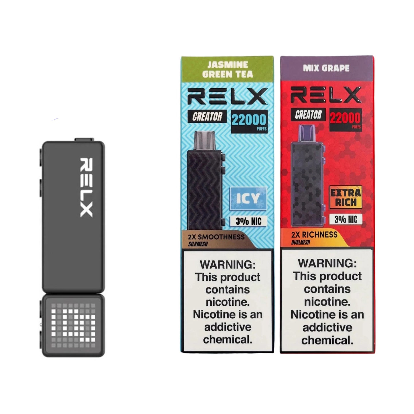 正品悦刻积木乐高套装/烟弹-多口味可选 RELX Creator Black(大容量22000口)