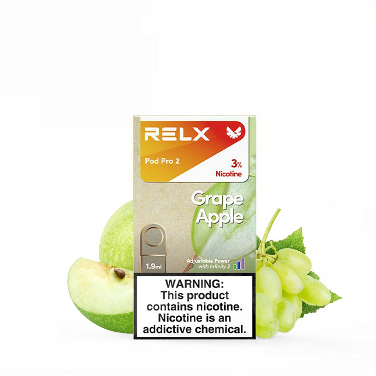 正品悦刻RELX外贸弹葡萄苹果(Grape Apple)口味-单颗装三颗起售