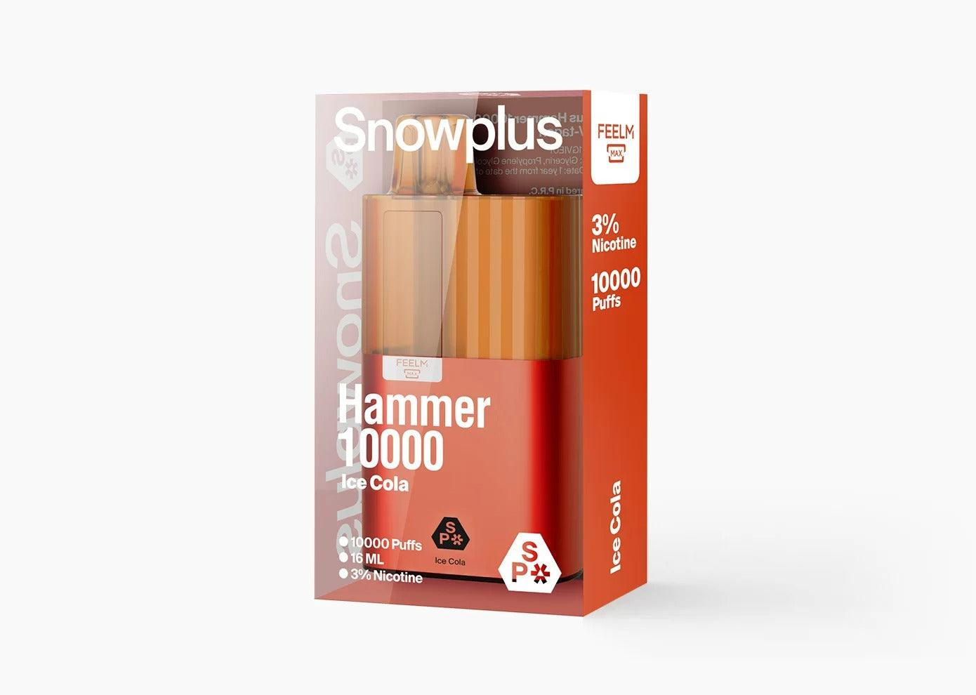 雪加大板砖Snowplus Hammer 10000口 正品海外版 一次性16ml大容量-多口味可选 可乐冰