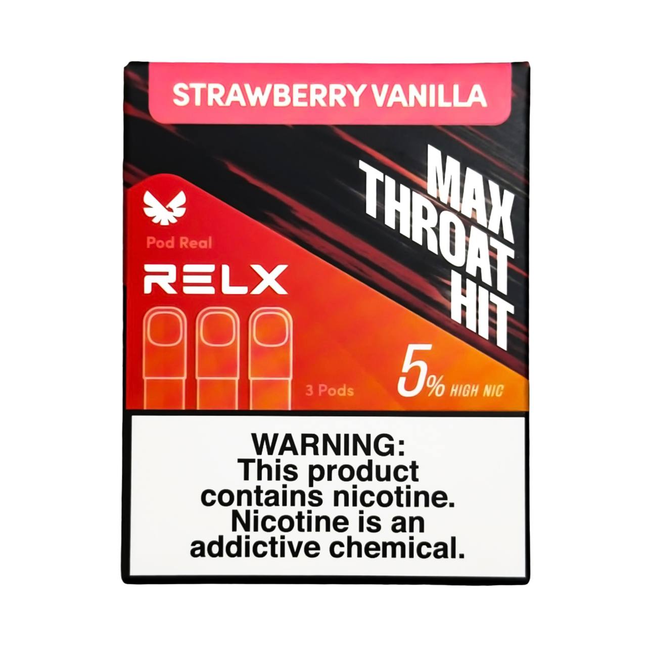 正品悦刻Relx Pod Real马来版击喉系列(5%尼古丁)-三颗装,多口味可选 草莓冰淇淋