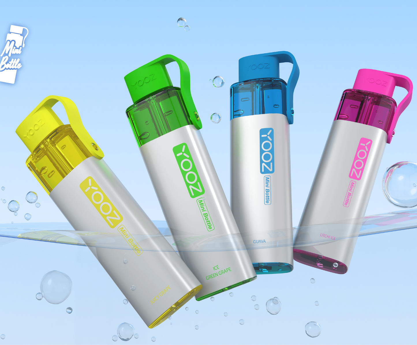 正品柚子迷你小酒瓶 YOOZ Mini Bottle大烟雾4000口食品级硅胶嘴套一次性电子烟-多口味可选