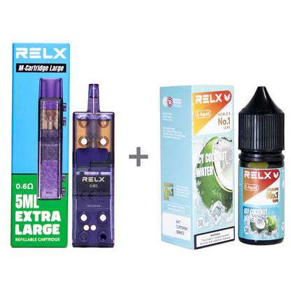 正品悦刻三代积木空弹烟油套餐(5ml容积RELX空弹+30ml正品RELX E-liquid) 套装(空弹+烟油) 椰子水_5%Nic