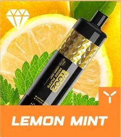 正品柚子水烟YOOZ SHISHA 14000口 DTL水晶炫彩钻石切割工艺大烟雾肺吸模式油量电量显示一次性电子烟-多口味可选 柠檬薄荷