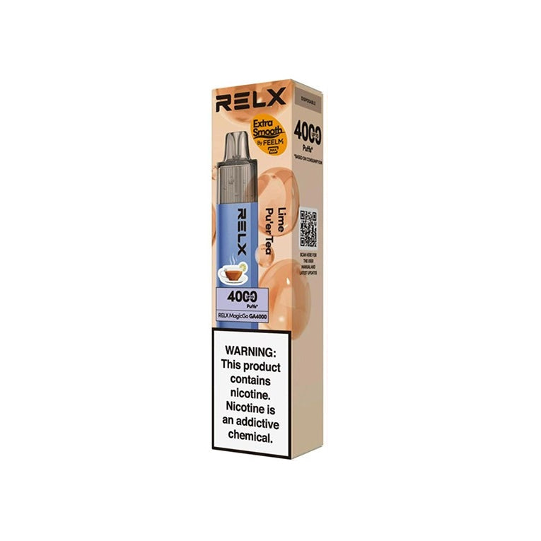 正品悦刻4000口 RELX MagicGo GA4000经典一次性电子烟-多口味可选 青柠普洱