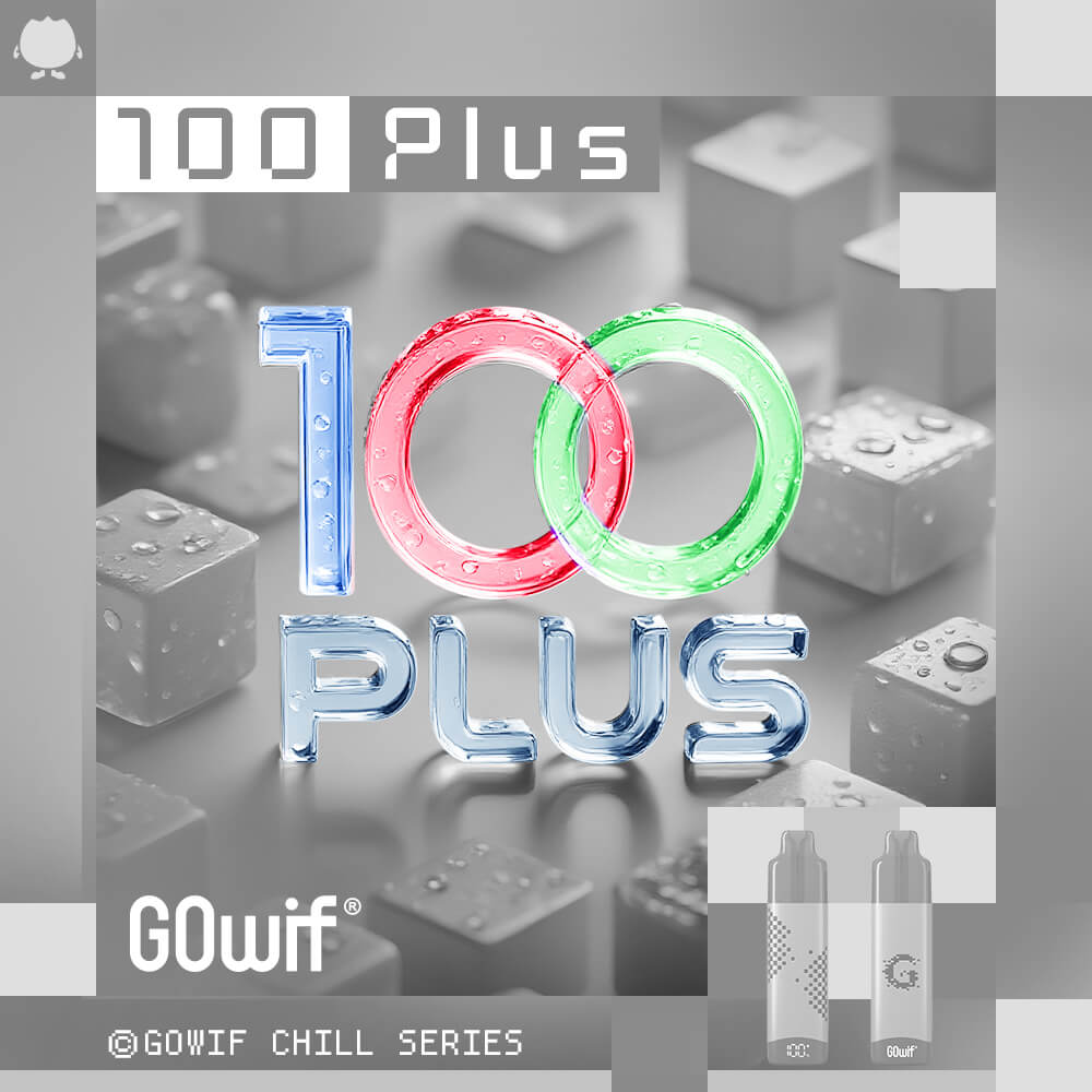 正品高维GOwif Chill极凉系列18000口双陶瓷芯涡轮大功率透明油仓电量油量显示长续航一次性电子烟-多口味可选 运动100饮料