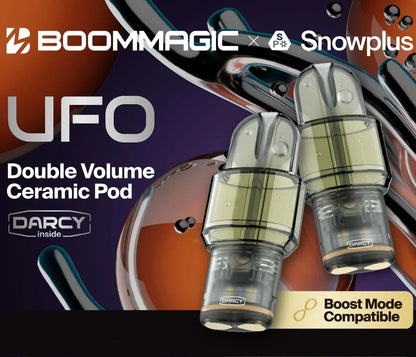 正品雪加Snowplus与Boom Magic联名款UFO超大容量5ML通配烟弹单颗装-适配悦刻4/5/6/7代烟杆-两颗起售
