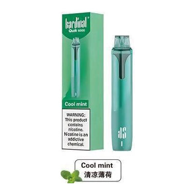 全新升级版 KS Quik 6000口小彩条冰爽一次性电子烟-多口味可选 清凉薄荷