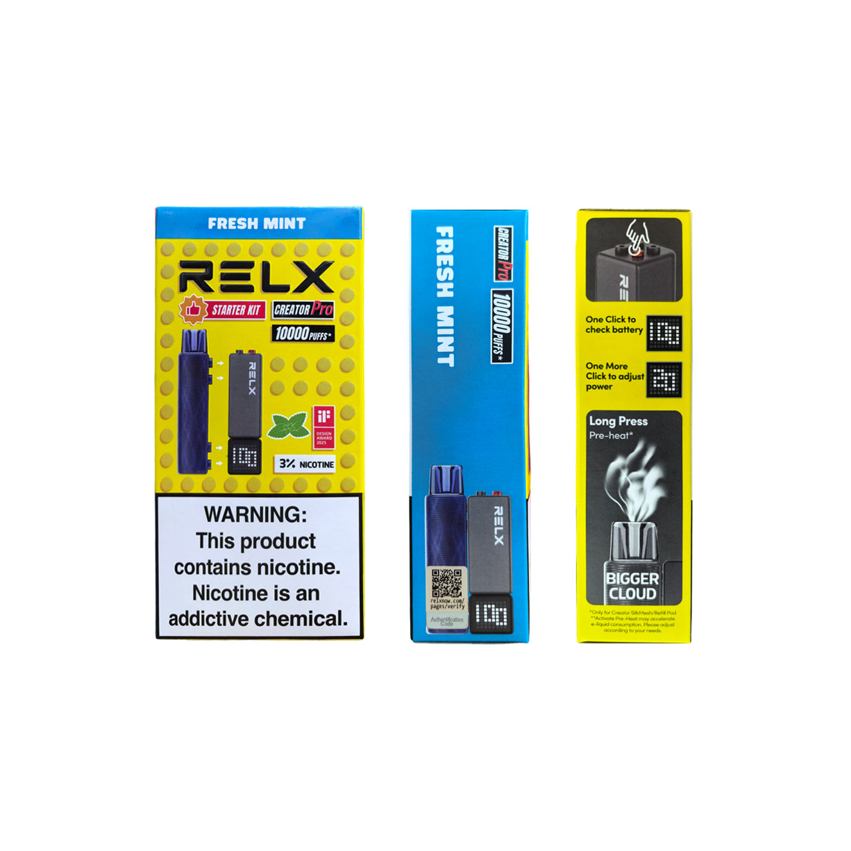 正品悦刻积木三代杆RELX Creator Pro Starter Kit 10000口套装乐高积木10K大烟雾磁吸式换弹电子烟套装-多口味可选 薄荷