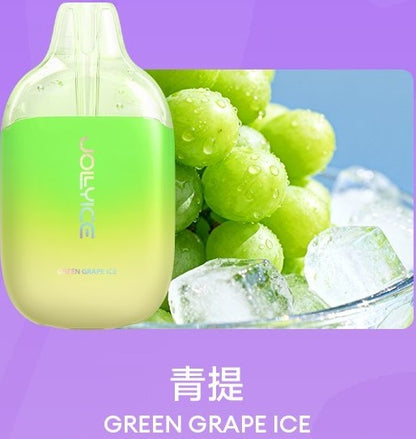 正品JOLLYICE 4000口超薄外观冰爽口味冰爆平替款4000口可视化油仓一次性电子烟-多口味可选 青提