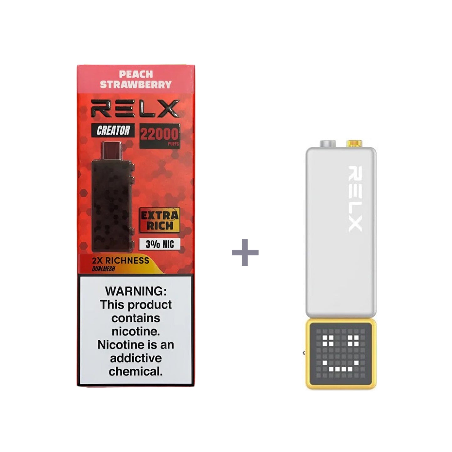 正品悦刻积木乐高RELX Creator 22000口烟弹/套装-多口味可选 (一代/二代杆弹通用） 套装1(配正品一代杆) 桃子草莓