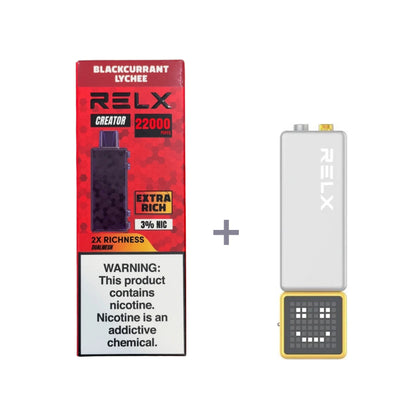 正品悦刻积木乐高RELX Creator 22000口烟弹/套装-多口味可选 (一代/二代杆弹通用） 套装1(配正品一代杆) 黑加仑荔枝